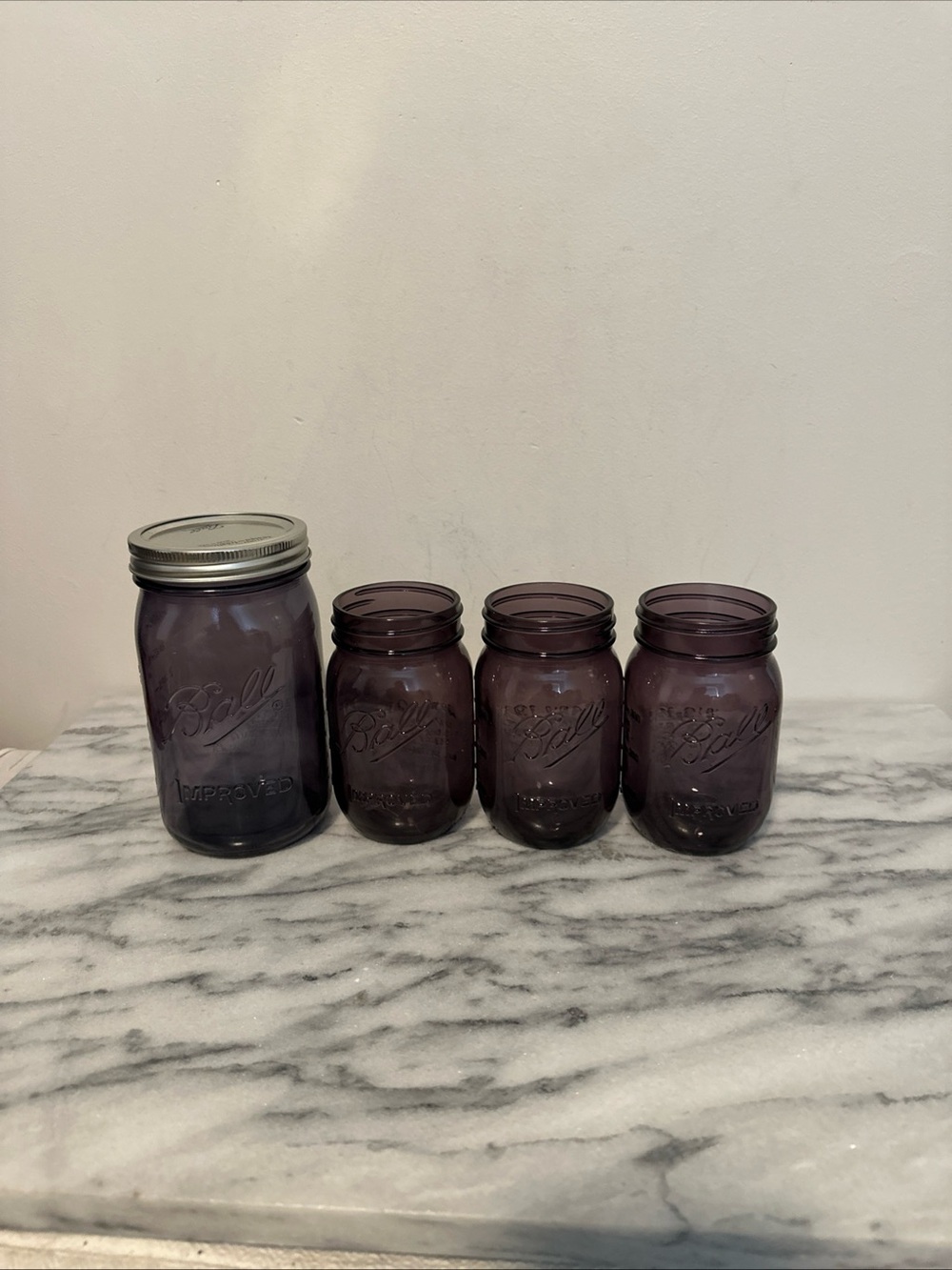 Ball canning jars purple